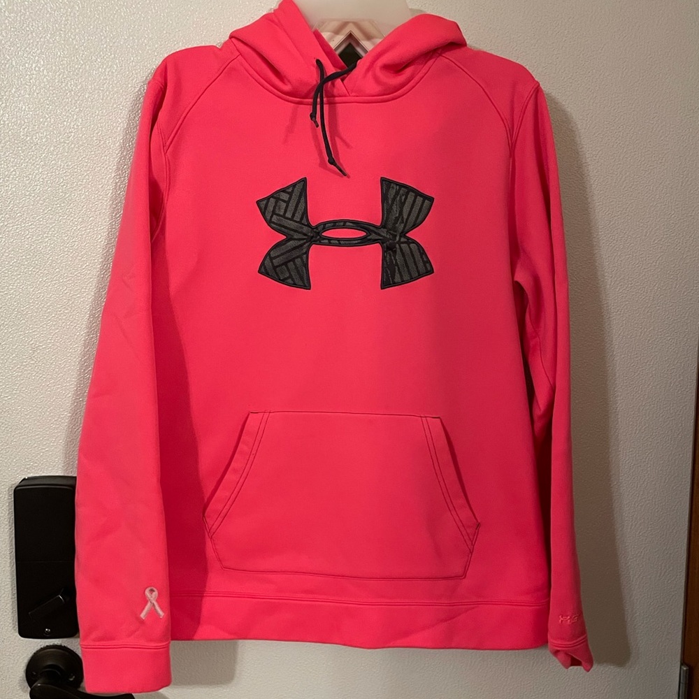 Pink under armor hoodie